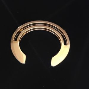 Vita Fede Single 24k Gold Plated Cuff Bracelet Made in Italy New